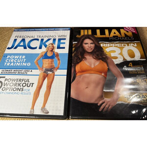 2 Work Out DVDs --Jillian Michaels: Ripped in 30 & Personal Training w/ Jackie